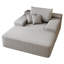 Chaise longue surdimensionnée en fausse fourrure moelleuse, idéale pour une détente confortable et un décor de salon élégant, gris