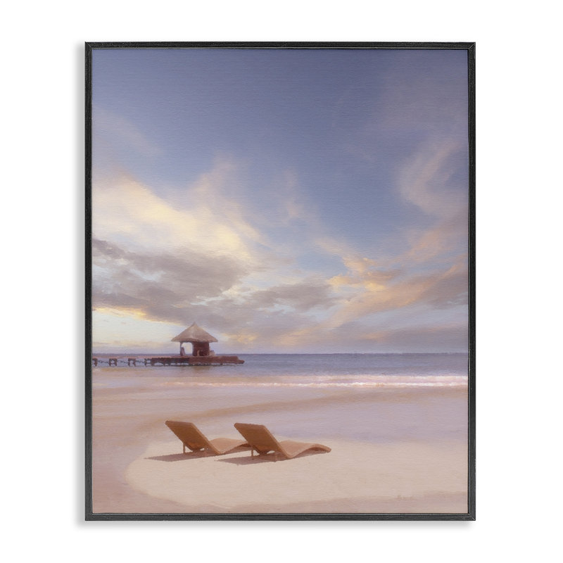 «Beside The Sea View», estampe numérique encadrée par Noah Bay, Noir, H 20 po x l 16 po