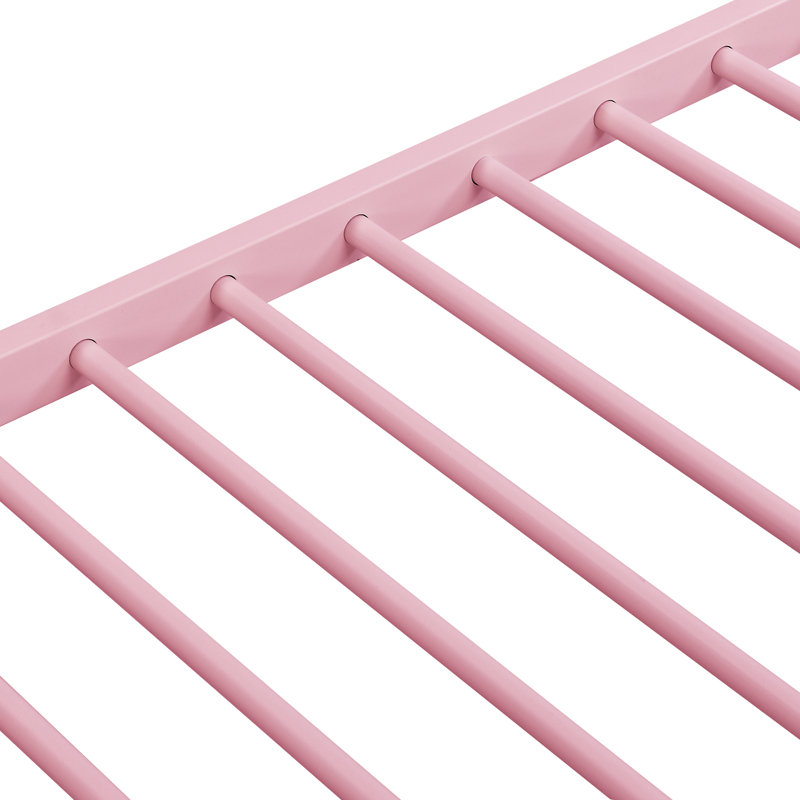 Lit superposé en métal rose simple sur simple