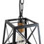 Luminaire suspendu industriel noir 1 lumière Edison
