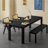 Black Rectangular Solid Wood Dining Table-920518917-920518920