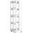 , 4 All Rotating Bookshelf, 360 Wheels, New Style White, Arc-Shaped Corners, Space Solution, Simple Setup Process Space,-122505500
