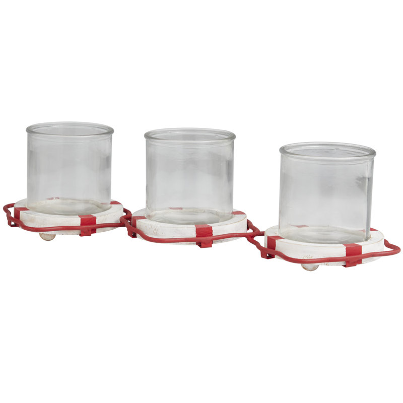 4.95'' H Metal Tabletop Pillar, Red