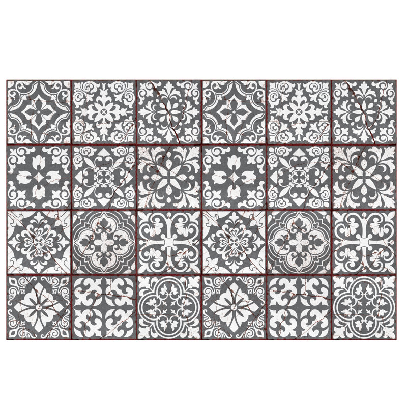 Carreau de terrain auto-adhésif en vinyle 6 po x 6 po
