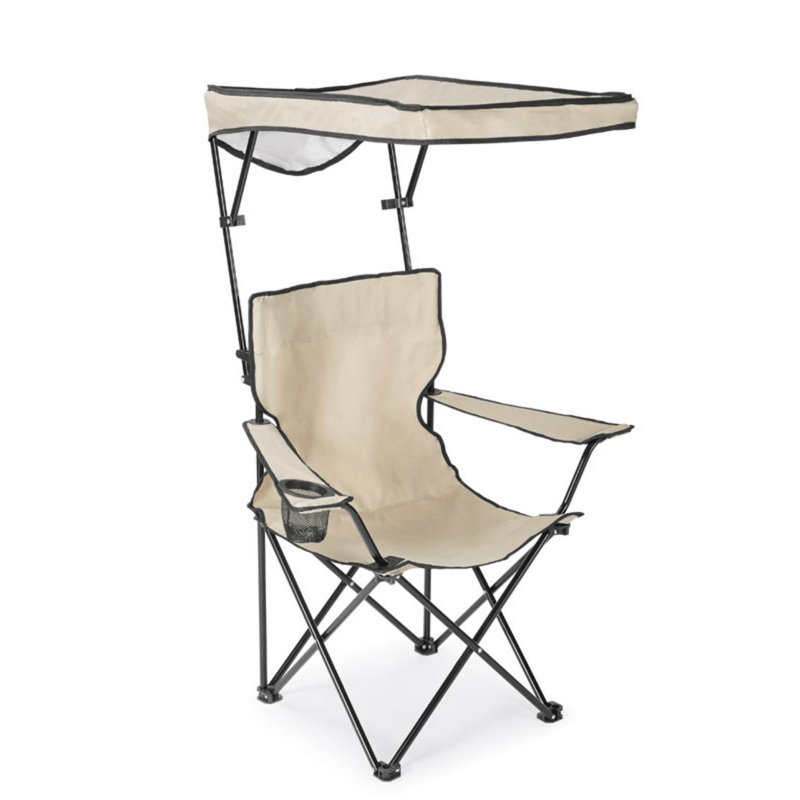 Chaise de camping pliante ajustable, Taupe