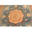 Tapis oriental rouille / bleu en laine noué à la main 9 pi 9 po x 13 pi 6 po Maart