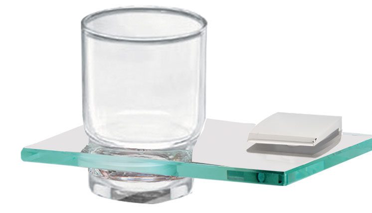 Verre Manhattan et porte-verre Manhattan, Chrome poli