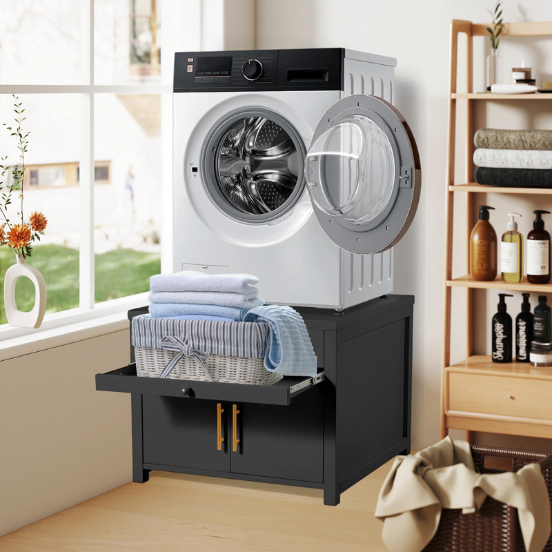 700 Lbs Capacity Washer Laundry Dryer Pedestal, Black