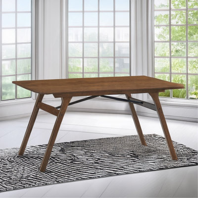 Casual Walnut Finish 1Pc, Rectangular Tabletop Wooden Kitchen Dining Furniture Dining Table