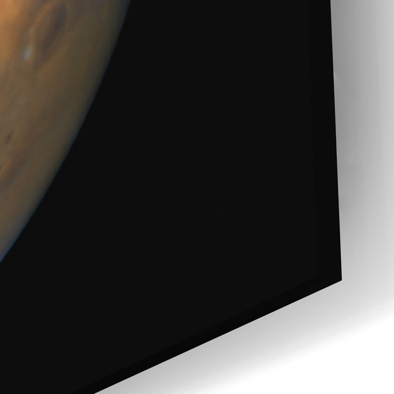  «Mars with Moon» par Hubble, télescope en verre acrylique de la NASA, 24 po x 16 po