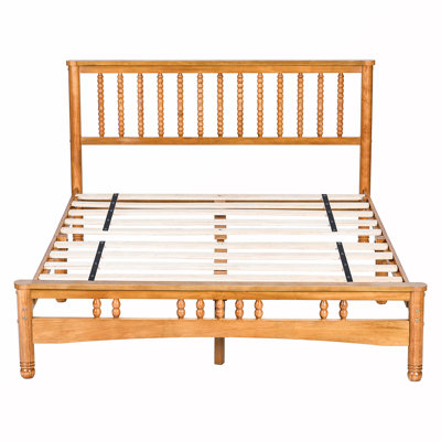 Queen Rubber Wood Bed Frame -  Alcott HillÂ®, 1DDE3946740F4F628E67B21CA7250A86