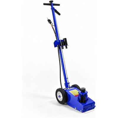 22 Ton Air Hydraulic Floor Jack – Dual Power 48,501 LBS Manual Jack, Low Profile Design, 9.64" Saddle Height, Adjustable Handle, Industrial-Grade for Heavy-Duty Trucks & Tractors, Blue
