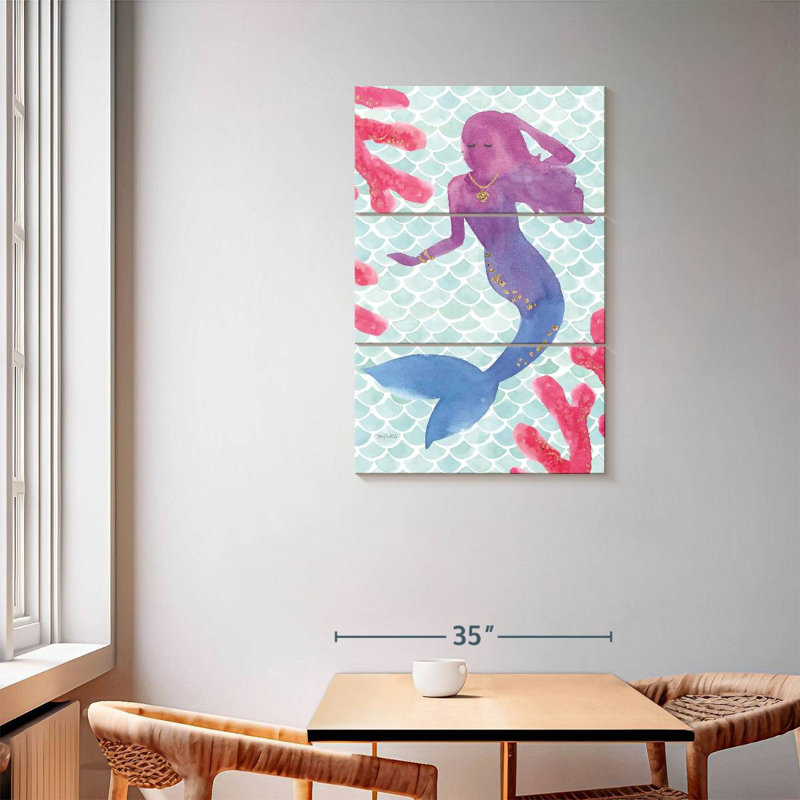 Mermaid Friends, 57" H x 36" W