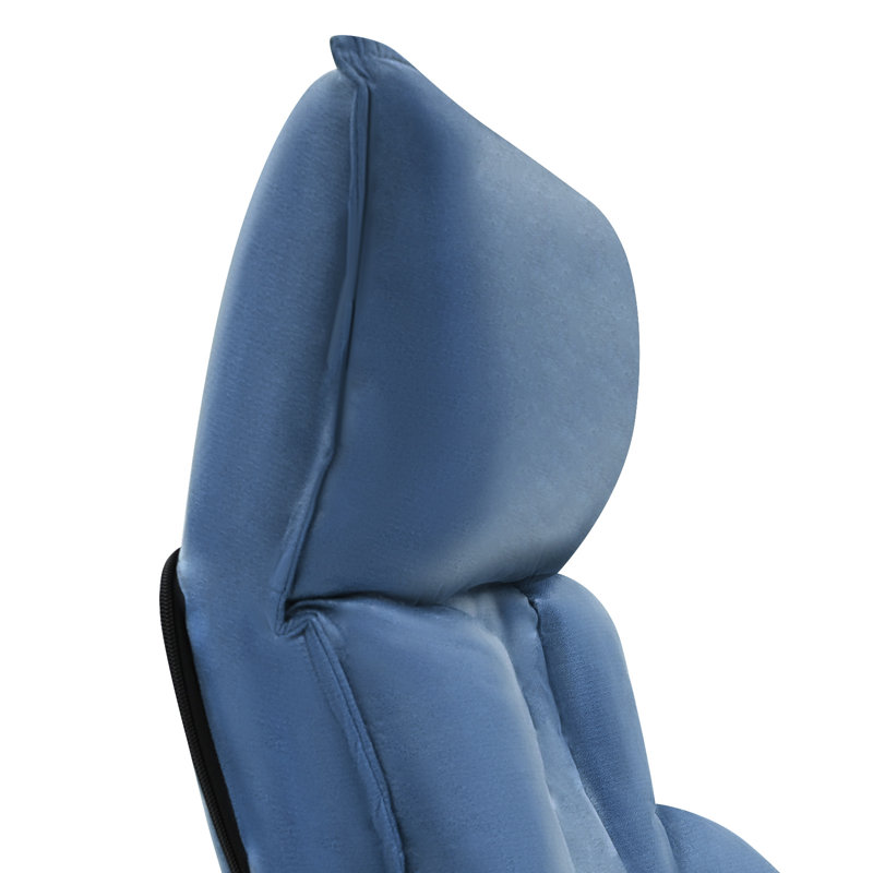 Ergonomic Adjustable Floor Sofa Chair, 50×29.53In, Navy Blue Faux Leather
