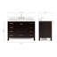 Cambridge 49'' Single Bathroom Vanity with White Quartz Top-504514967