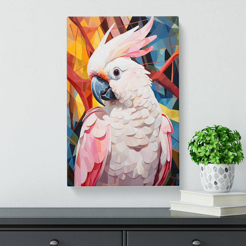 Cockatoo Orphism - Wrapped Canvas Print, 50cm H x 35cm W x 3cm D