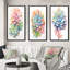 «Blossoming Succulent In Tender Retro Pink II», 3 pièces sur toile-326820448-326820453