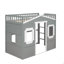 Lit mezzanine simple avec échelle - gris