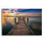 «Sunrise on the Dock by the Peconic River» par Rick Berk, art mural en verre acrylique-241946870