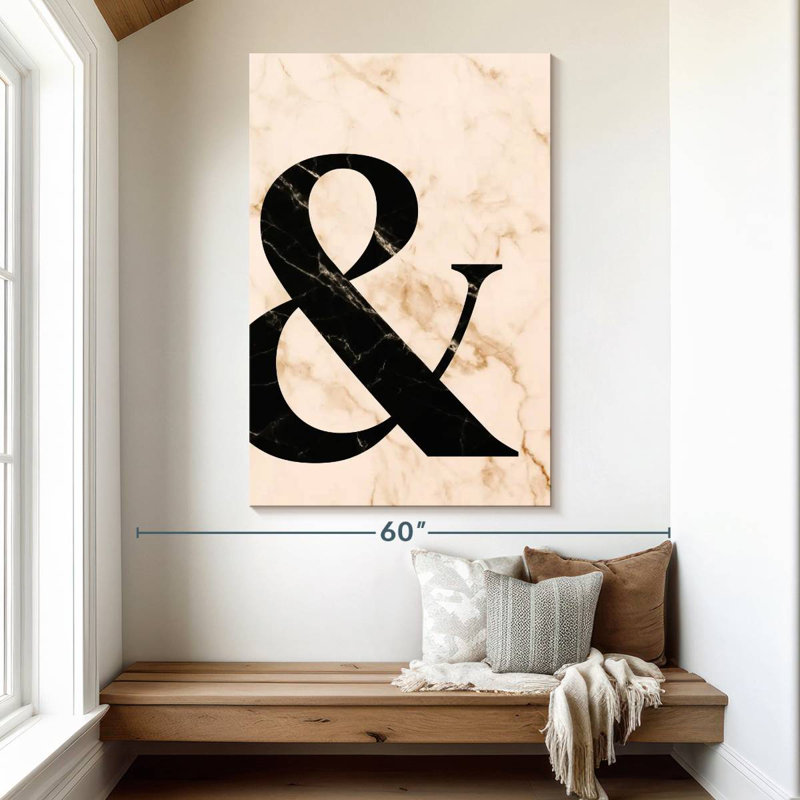 Ampersand typographie, H 51 po x l 34 po
