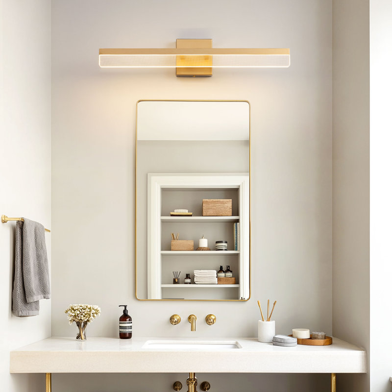 24'' Gold Bath Bar Dimmable LED Vanity Light For Bathroom, Gold