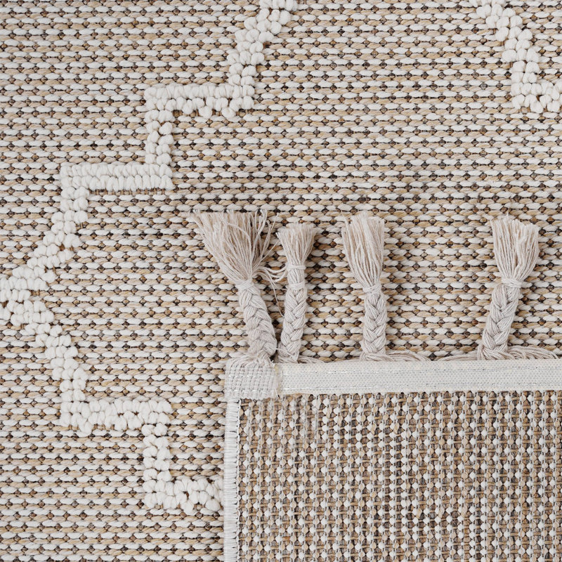 Area Rug, Collection Ivory / Trellis Indoor / Outdoor, Rectangle 5'3" x 7'6"