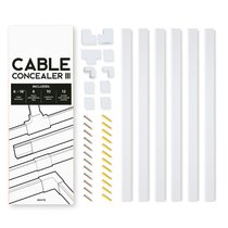 A+ Electric 315 Cord Cover and 24 Pcs Fittings for Max 2 Cables Cable Raceway Cable Concealer Cord Management Kit Wire Cord Hi