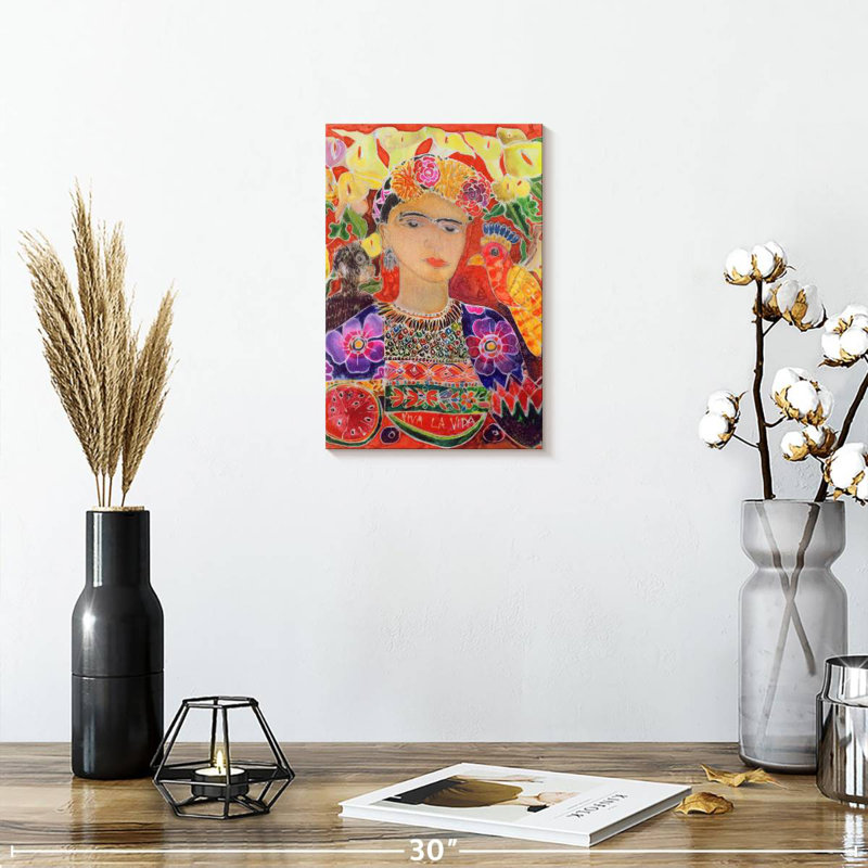 Leisha Respects To Frida Kahlo 2002, H 12 po x l 8 po