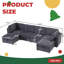 Canapé modulaire modulaire avec rangement, canapé convertible en tissu pliant pour le salon-513275387