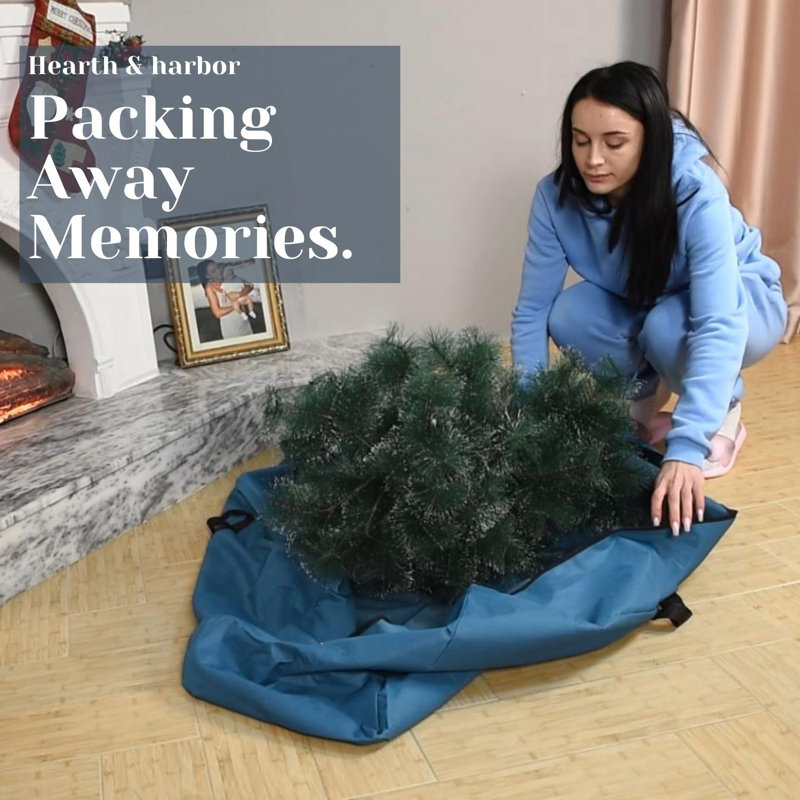 Rolling Christmas Tree Storage Bag with Wheels – Fits Trees up to 9 Ft, 1-Pack