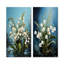 «Green Snowdrops», ensemble de 2 décorations murales «Snowdrops»-856006487-856006482