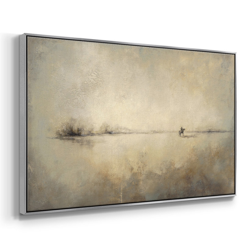 «Traveller», reproduction sur toile encadrée, H 17 po x l 25 po x P 2 po, Toile argentée avec cadre flottant