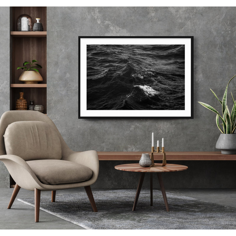 Wave Crest - photographie avec cadre photo, H 28,5 po x l 40 po, Cadre noir