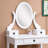 Moniys Wood Moniya Makeup Vanity Table And Stool Set-1516318731