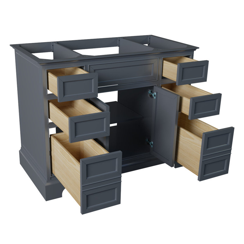 Shelby 42'' Bathroom Vanity Base Only, Gray