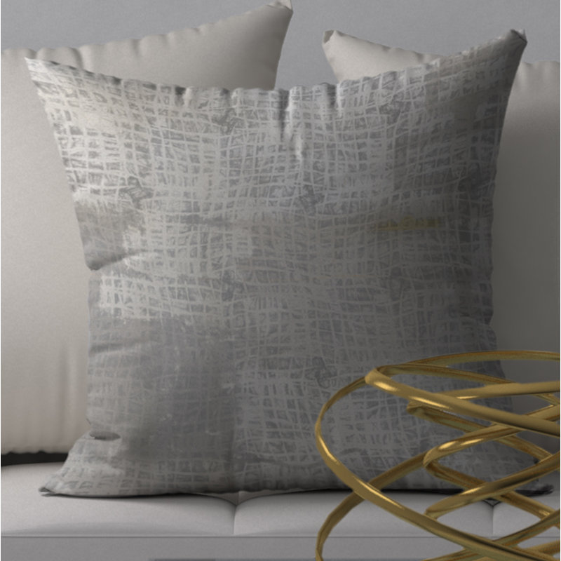 Abstract Reversible Throw Pillow, 18" x 18"