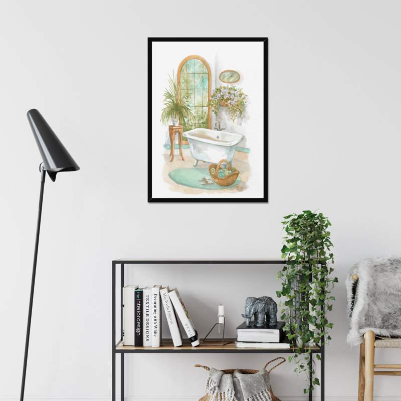 Bath In Spa II by Jerianne Van Dijk - Painting, Black Framed Paper Print, 80cm H x 55cm W