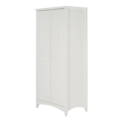 Derrickson 2 Door Solid Wood Wardrobe
