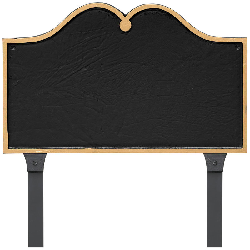 Hillsdale 1-Line Lawn Address Sign, Black/Gold
