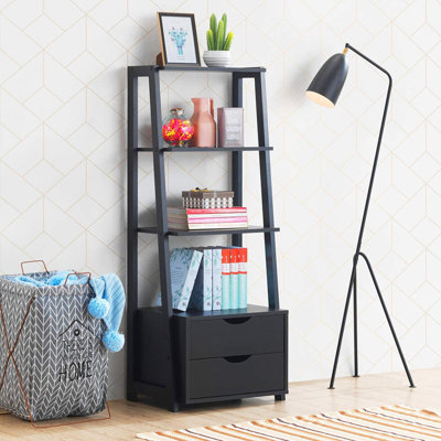 133cm H x 48cm W Engineered Wood Ladder Shelf Bookcase