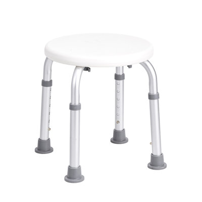 Chaise de douche réglable en hauteur, capacité 136 kg, antidérapante, légère, pour personnes âgées, personnes handicapées et femmes enceintes, stable et adaptée aux seniors.