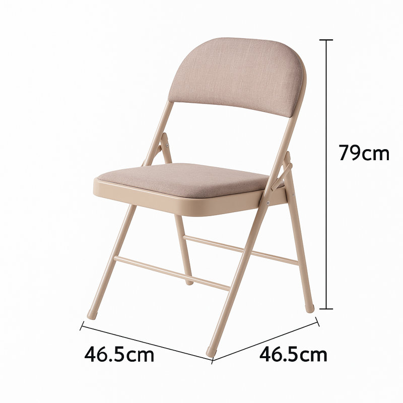 Padded Fabric Padded Folding Chair, Brown