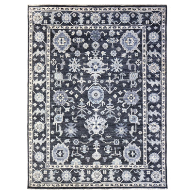Sultanabad Wool Oriental Area Rug in Gray/Charcoal/White