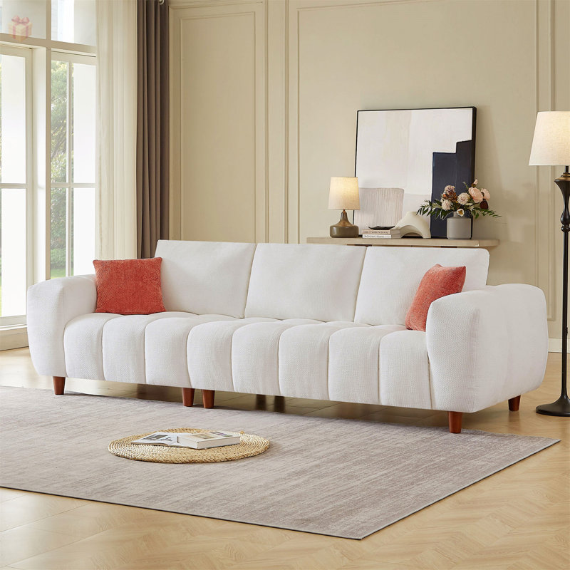 Canapé convertible modulaire avec repose-pieds mobile et coussins décoratifs, parfait pour le confort et le style de tout salon.