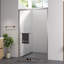 44 - 48 "x 76" porte de douche coulissante double pour salle de bain, verre trempé transparent de 6 mm de 1/4 po, cadre en aluminium et rouille, configuration réversible-125665496