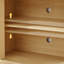Meuble télé de 64 pouces en forme de vague, buffet d'angle arrondi, armoire de rangement, buffet, armoire à rayures verticales en bois avec portes en rotin-1255972720