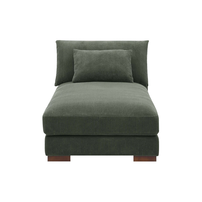 Ayvion Upholstered Chaise Lounge, Chaise Vintage Green KD 