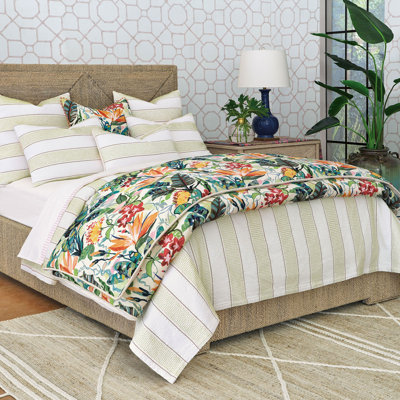 Varenna Botanical Button-Tufted Comforter