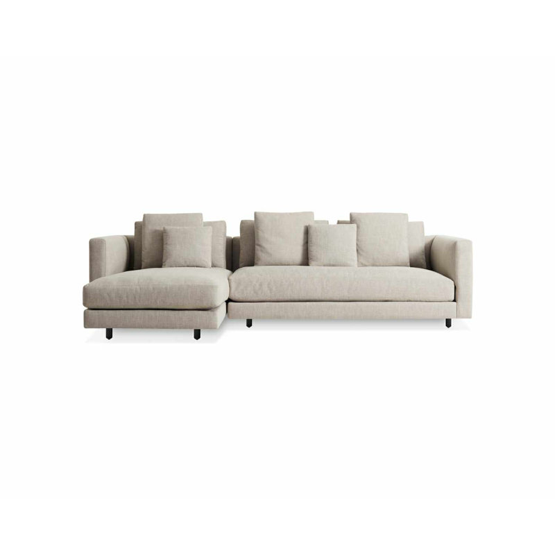 Hands Down Chaise Sectional, Landa Stone, Left Hand Facing