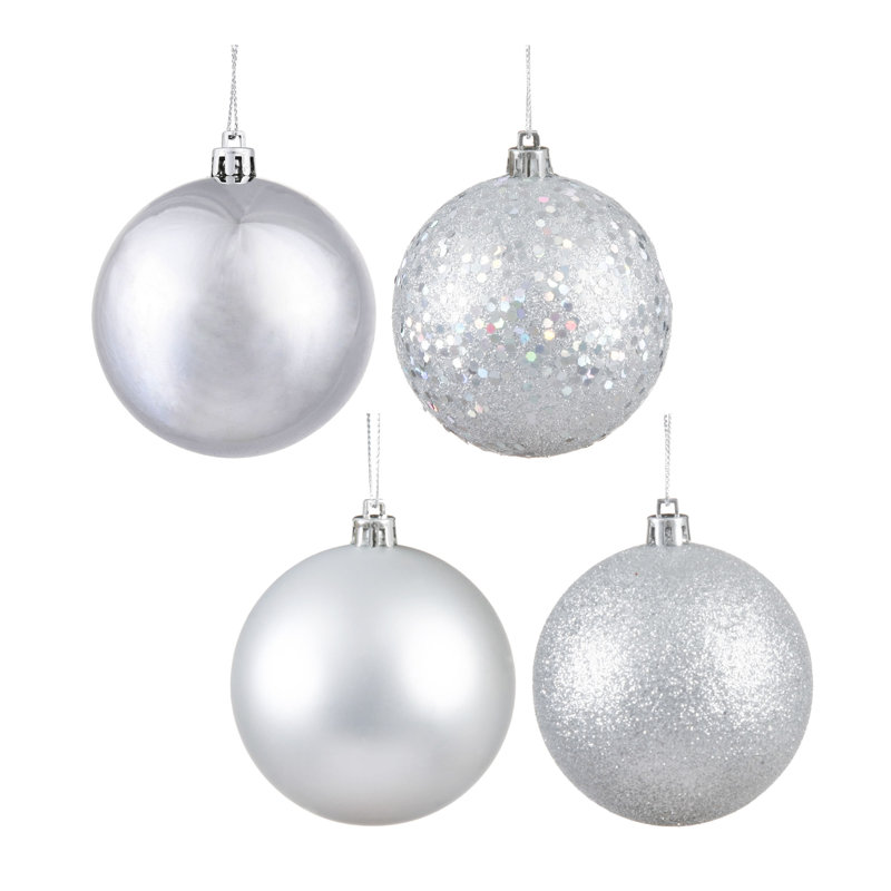 Ensemble d'ornement boule 4 pièces, Argent